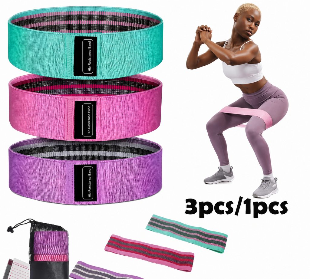 Resistance Bands Set for Women - 3 Loop Exercise Bands for Booty, Legs & Glutes Workout, Home Gym Fitness Bands